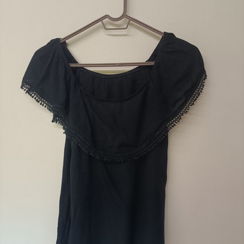 Stradivarius black blouse medium used, lightweight summer style