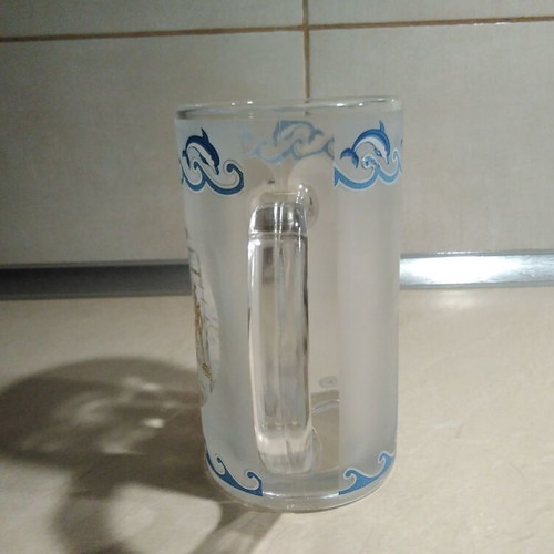Large Beer Glass with Rhodes Island Map, like new, 2007
