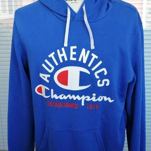 Champion Men's Blue Pullover Hoodie Size Large Like New