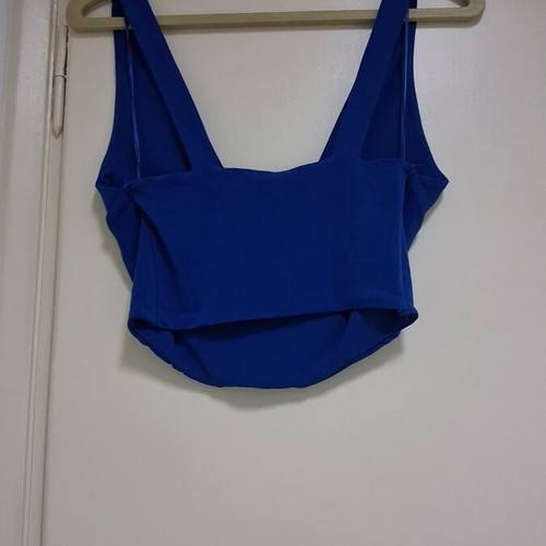 Stradivarius crop top, blue, size XS