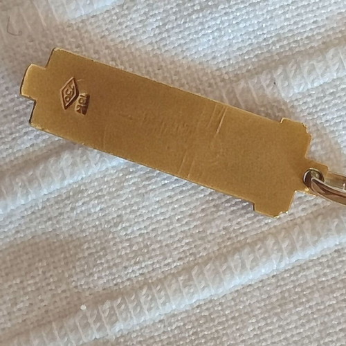 Gold cross pendant (Crucifix) 18K, INRI engraving