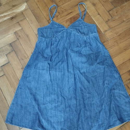 Denim mini dress with pockets, like new, Old Navy, blue, XXS