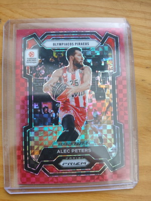 Panini Prizm Olympiacos 2023-2024 Alec Peters card like new, numbered 50/75