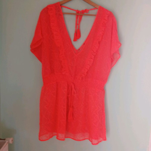 Zara tunic size M like new, bright coral