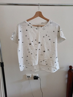Short-sleeve shirt used, size S, white