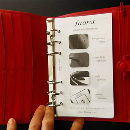 Filofax Personal Finsbury used with internal inserts