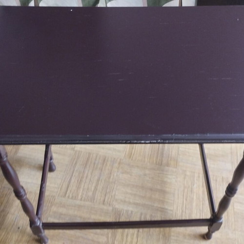 Vintage wooden side tables set of 2 used, walnut color