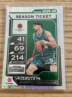 Juancho Hernangomez Panathinaikos Panini Euroleague Card 2025-26 new