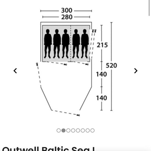 Outwell Baltic Sea L camping tent like new, 5-person