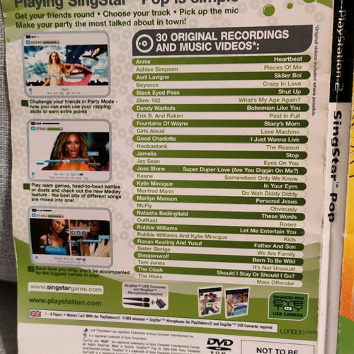 SINGSTAR POP PS2
