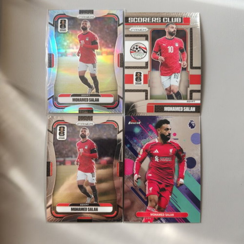 Mohamed Salah Prizm Silver Cards and Topps Finest combo new