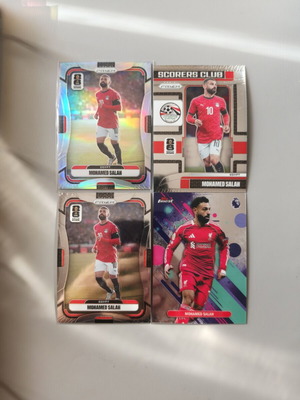 Mohamed Salah Prizm silver κάρτες και Topps Finest combo καινούργιο