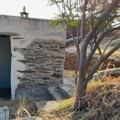 Plot in Ktikados village 2022 m² with old stone farmhouse and five stone stables