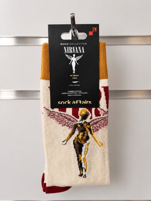 Nirvana socks, official Sock Affairs cotton design