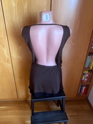 Dark brown backless dress like new, size S/M