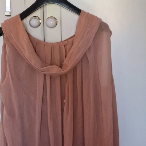 Benetton cocktail φόρεμα midi σαν καινούργιο, μπεζ ροζ, μέγεθος 12-14