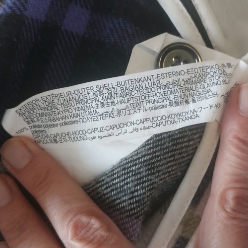 Zara checked coat light like new with detachable hood