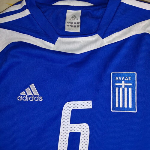 Greece National Football Jersey 2004 Euro 6 Basinas Adidas size L like new