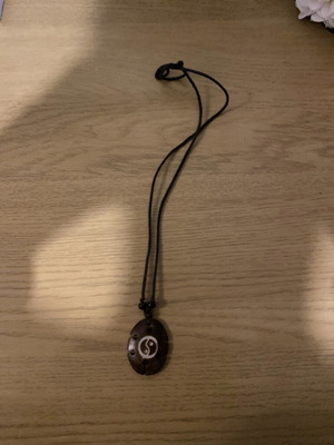 Ying Yang necklace like new, black and brown