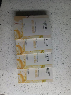 Verset White Marea perfume samples new, pack of 4