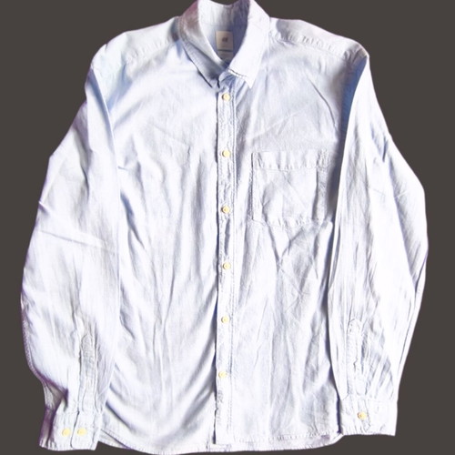 H&M Linen Shirt Regular Fit Men M Turquoise New