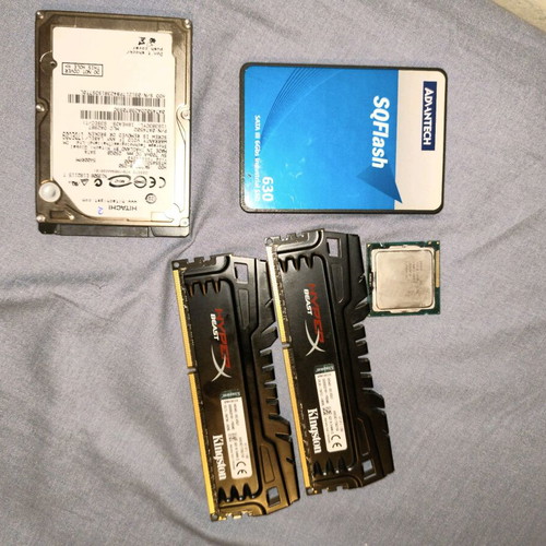 I7 2600k used with 16GB DDR3 Hype X Beast RAM, 120GB SSD, 250GB HDD