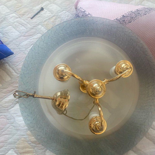 Glass ceiling lights used, pack of 3 for living room and bedroom