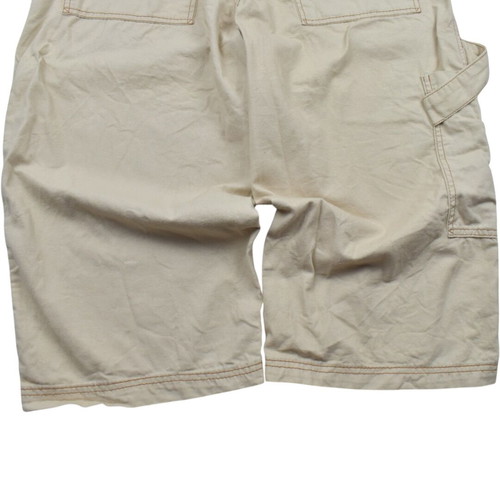 Tribal Baggy Long Shorts Beige Y2K Hip Hop Skate Style used, size XS-S
