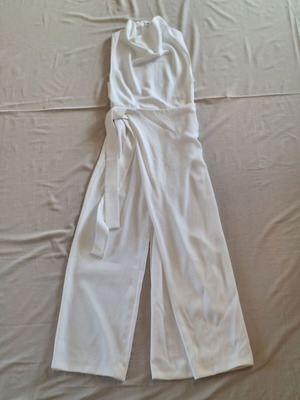 Zara Small Εκρού Ολόσωμη Φόρμα Κρουαζέ Ecru Long Wrap Pareo Jumpsuit S