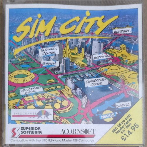 Sim City used for BBC Micro, disk