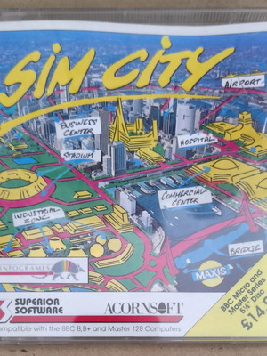Sim City used for BBC Micro, disk