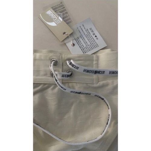 Just Cavalli men's swimwear M new, white, elastic fabric with logo