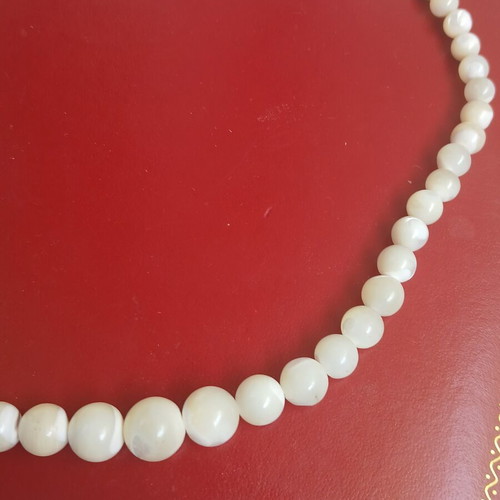 Selenite necklace, 42 cm