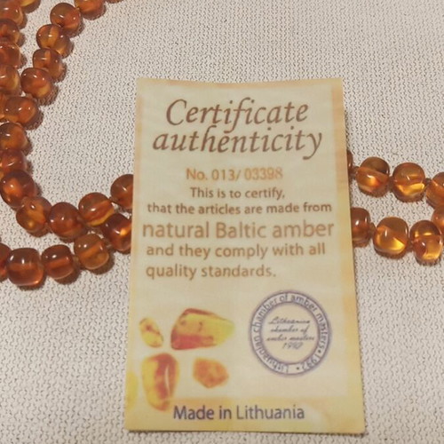 Baltic amber necklace from Lithuania