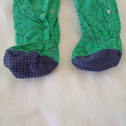 Mothercare sleeping bag 18-24 months green used with dinosaur patterns