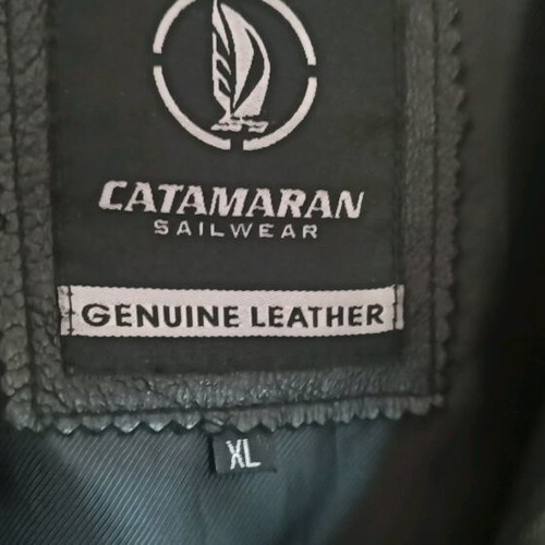 Catamaran genuine leather women's jacket like new, black, size XL