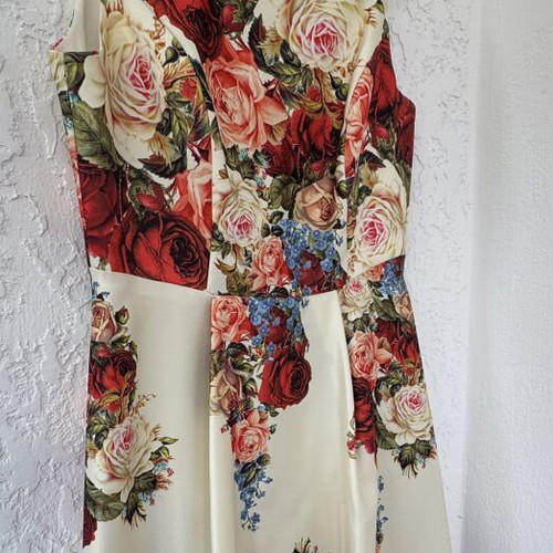 Cocktail dress like new, colorful, size L