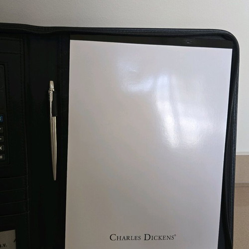 Charles Dickens The Giada conference folder new, leather A4 with accessories