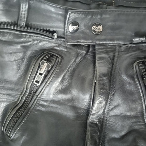 Polo Leather Motorcycle Pants used, size S, with knee protectors
