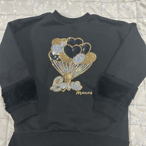 Alouette Girl's Black Shirt like new, size 116 cm, age 6