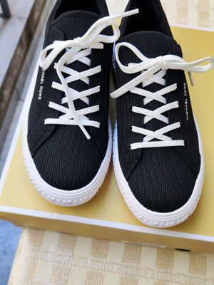 Michael Kors Grove Knit sneakers new, black women's athletic shoes
