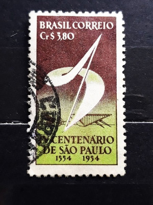 Brazil 1953 stamp 3.80 cr, 4th Congress of Baptist Youth, Rio de Janeiro like new