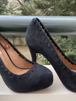 Castor suede pumps Zara size 39 like new, black