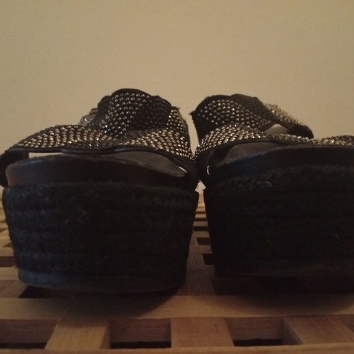 Vintage women's platform sandals flatform size 36 black like new