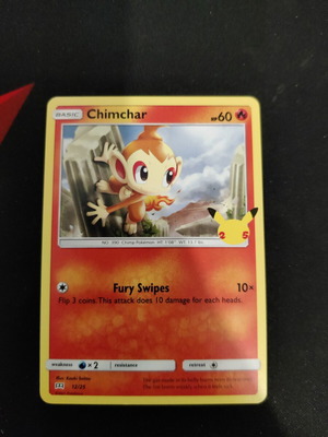 Pokemon Chimchar κάρτα 12/25 επίσημη, καινούργια, 25η επέτειος McDonald's 2021