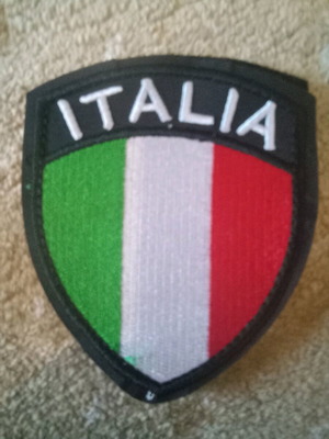 Колекционен платнен нашивка Italia нов, италиански военен стил