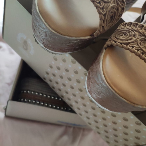 Women's shoes used, summer brown platform size 38