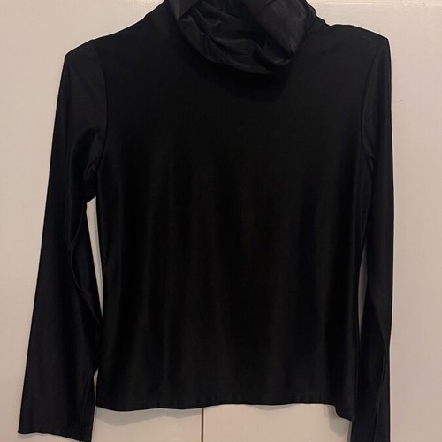 Artisti Italiani black blouse with long turtleneck size S like new