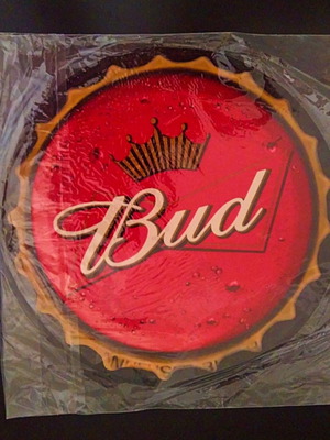 Συλλεκτικό mousepad μπύρα Bud αμεταχείριστο, διάμετρος 20 εκ.