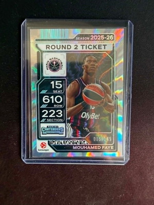 2025-26 Panini Contenders EuroLeague Round 2 Ticket #32 Mouhamed Faye new